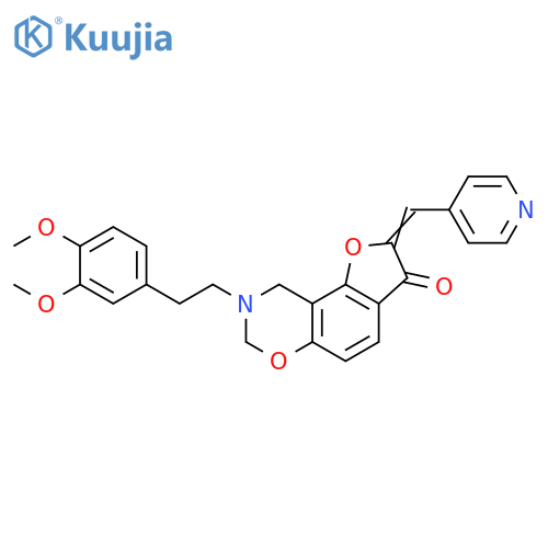 (4Z)-12-2-(3,4-dimethoxyphenyl)ethyl-4-(pyridin-4-yl)methylidene-3,10-dioxa-12-azatricyclo7.4.0.0^{2,6}trideca-1,6,8-trien-5-one structure