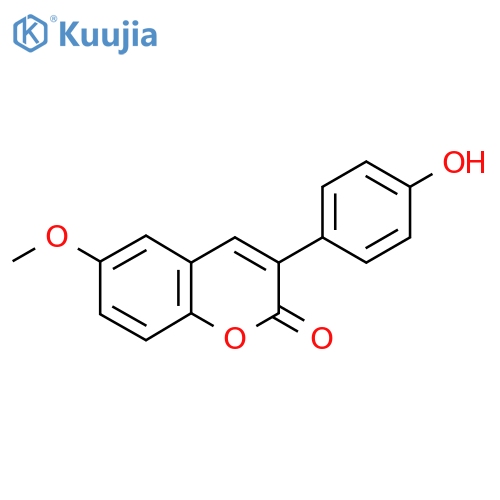 3-(4-Hydroxyphenyl)-6-methoxy-2H-chromen-2-one structure