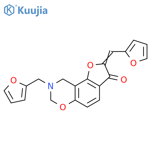 (4Z)-12-(furan-2-yl)methyl-4-(furan-2-yl)methylidene-3,10-dioxa-12-azatricyclo7.4.0.0^{2,6}trideca-1,6,8-trien-5-one structure