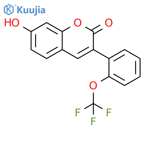 7-hydroxy-3-2-(trifluoromethoxy)phenyl-2H-chromen-2-one structure