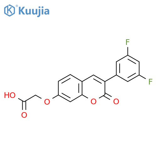 {3-(3,5-Difluorophenyl)-2-oxo-2H-chromen-7-yl-oxy}acetic Acid structure
