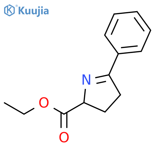 5-phenyl-3,4-dihydro-2H-pyrrole-2-carboxylic acid ethyl ester structure