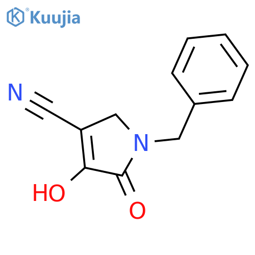 1H-PYRROLE-3-CARBONITRILE, 2,5-DIHYDRO-4-HYDROXY-5-OXO-1-(PHENYLMETHYL)- structure