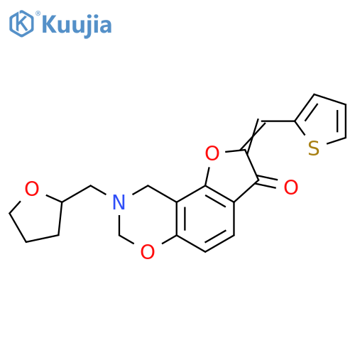 (4Z)-12-(oxolan-2-yl)methyl-4-(thiophen-2-yl)methylidene-3,10-dioxa-12-azatricyclo7.4.0.0^{2,6}trideca-1,6,8-trien-5-one structure