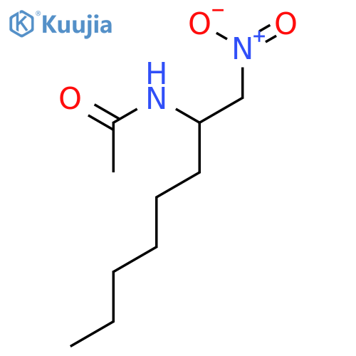 Acetamide, N-[1-(nitromethyl)heptyl]- structure