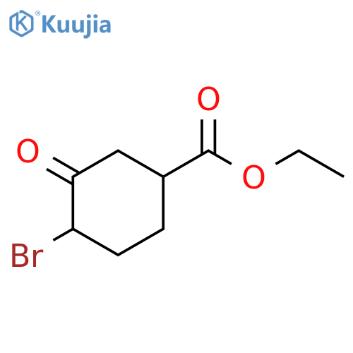 Cyclohexanecarboxylic acid, 4-bromo-3-oxo-, ethyl ester structure