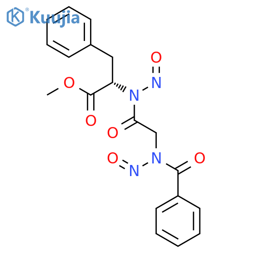 L-Phenylalanine, N-(N-benzoyl-N-nitrosoglycyl)-N-nitroso-, methyl ester structure