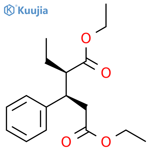 Pentanedioic acid, 2-ethyl-3-phenyl-, diethyl ester, (R*,R*)- structure