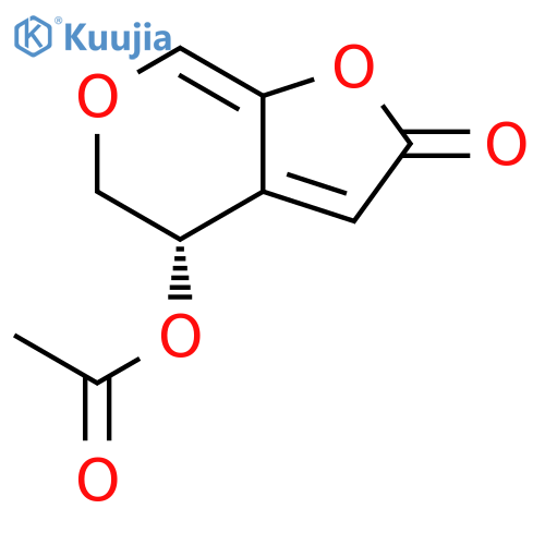 2H-Furo[2,3-c]pyran-2-one, 4-(acetyloxy)-4,5-dihydro-, (4S)- structure