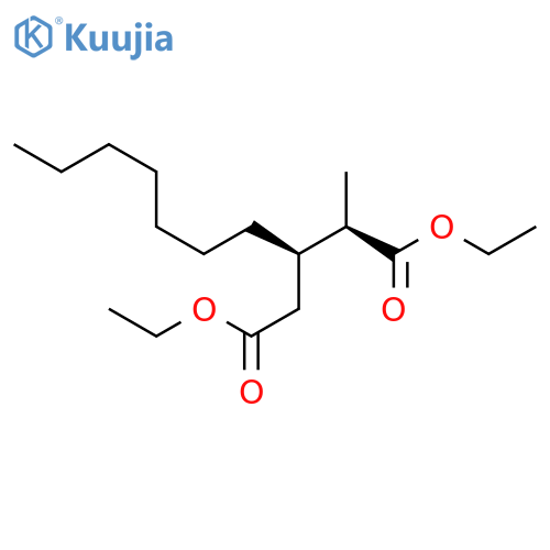 Pentanedioic acid, 3-heptyl-2-methyl-, diethyl ester, (R*,R*)- structure