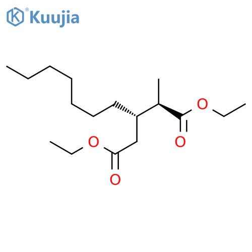 Pentanedioic acid, 3-heptyl-2-methyl-, diethyl ester, (R*,S*)- structure