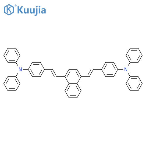 4,4'-((1E,1'E)-Naphthalene-1,4-diylbis(ethene-2,1-diyl))bis(N,N-diphenylaniline) structure