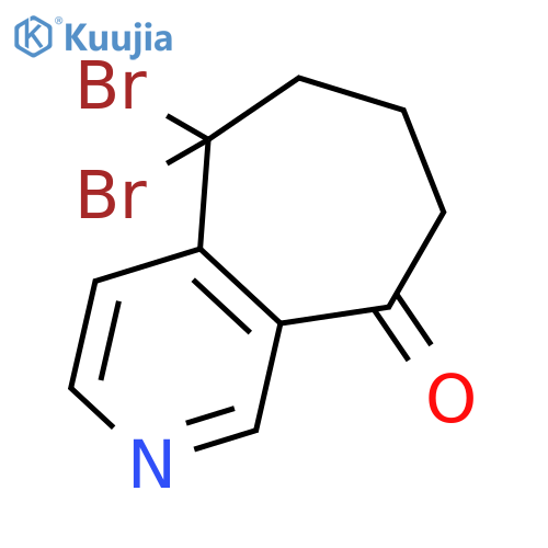 9H-Cyclohepta[c]pyridin-9-one, 5,5-dibromo-5,6,7,8-tetrahydro- structure