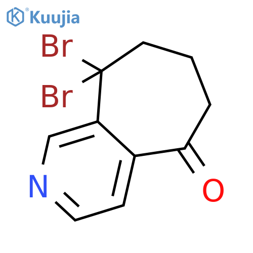 5H-Cyclohepta[c]pyridin-5-one, 9,9-dibromo-6,7,8,9-tetrahydro- structure
