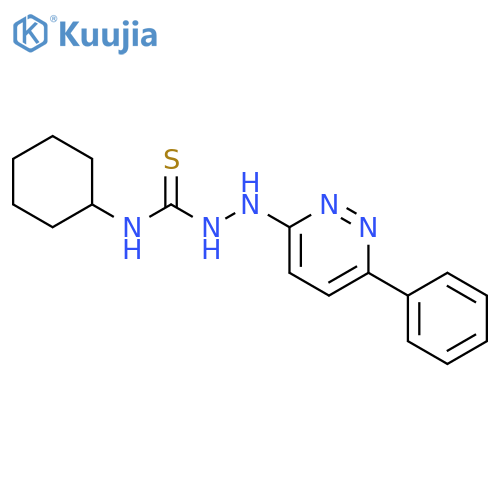 Hydrazinecarbothioamide, N-cyclohexyl-2-(6-phenyl-3-pyridazinyl)- structure