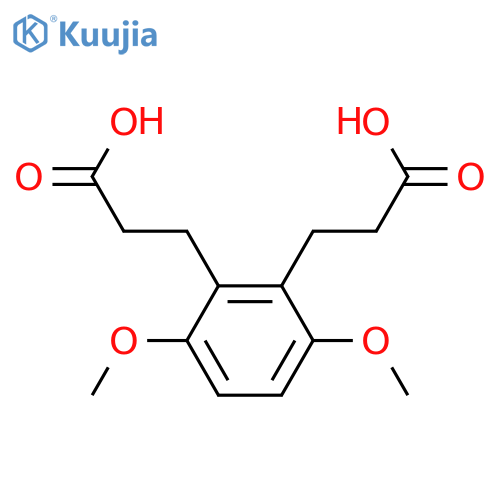 1,2-Benzenedipropanoic acid, 3,6-dimethoxy- structure