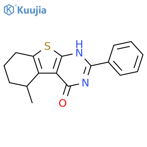 [1]Benzothieno[2,3-d]pyrimidin-4(1H)-one, 5,6,7,8-tetrahydro-5-methyl-2-phenyl- structure