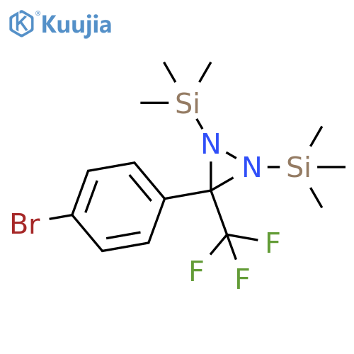 Diaziridine, 3-(4-bromophenyl)-3-(trifluoromethyl)-1,2-bis(trimethylsilyl)- structure