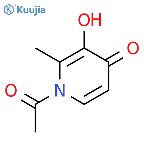 4(1H)-Pyridinone,1-acetyl-3-hydroxy-2-methyl- structure