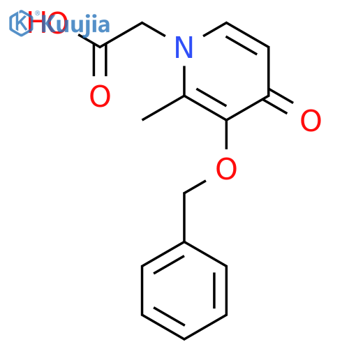 1(4H)-Pyridineacetic acid, 2-methyl-4-oxo-3-(phenylmethoxy)- structure