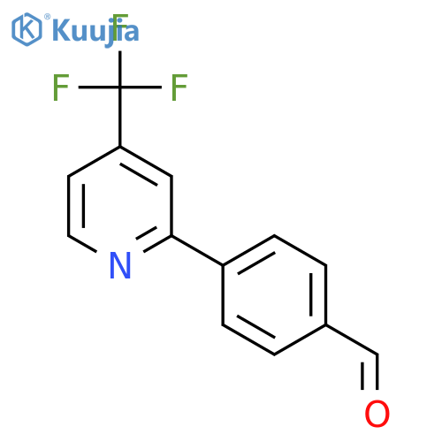 4-[4-(trifluoromethyl)pyridin-2-yl]benzaldehyde structure