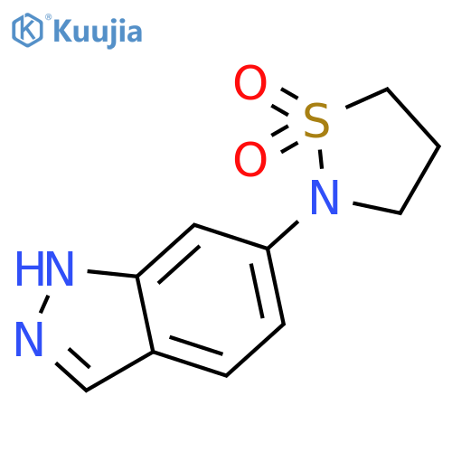 2-(1H-Indazol-6-yl)tetrahydro-1H-1lambda~6~-isothiazole-1,1-dione structure
