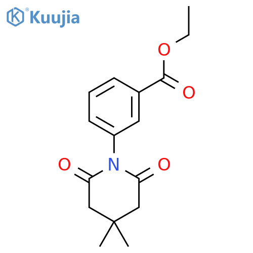 ethyl 3-(4,4-dimethyl-2,6-dioxopiperidino)benzenecarboxylate structure