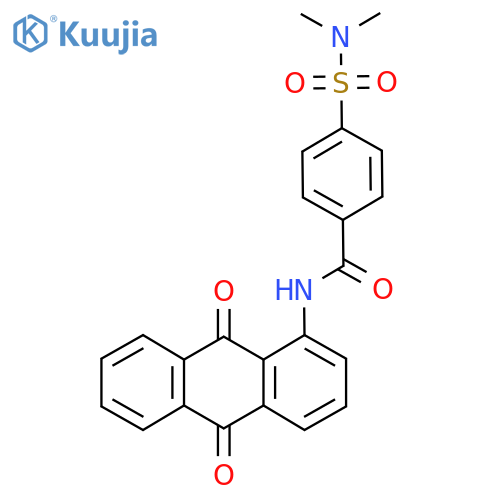 4-(dimethylsulfamoyl)-N-(9,10-dioxo-9,10-dihydroanthracen-1-yl)benzamide structure