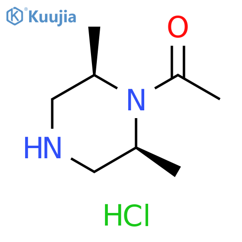 1-(2R,6S)-2,6-dimethylpiperazin-1-ylethan-1-one hydrochloride structure