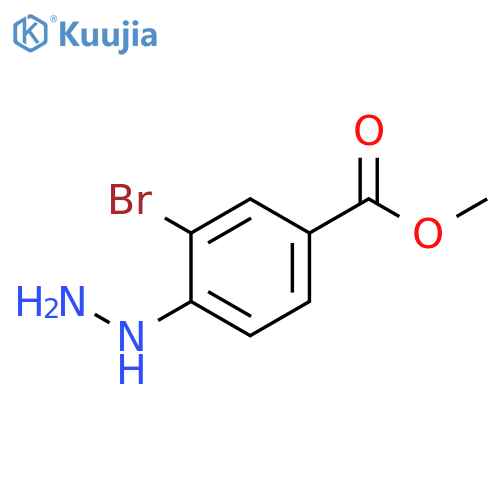 3-Bromo-4-hydrazino-benzoic acid methyl ester structure