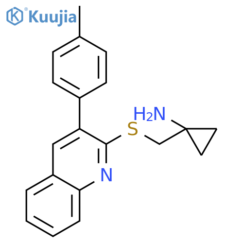 Cyclopropanamine, 1-[[[3-(4-methylphenyl)-2-quinolinyl]thio]methyl]- structure