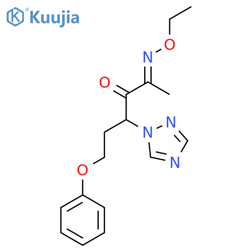 2,3-Hexanedione, 6-phenoxy-4-(1H-1,2,4-triazol-1-yl)-, 2-(O-ethyloxime) structure