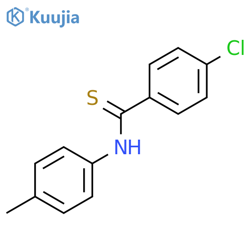 4-chloro-N-(4-methylphenyl)benzenecarbothioamide structure