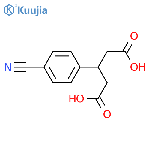 3-(4-cyanophenyl)pentanedioic acid structure