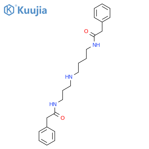 2-Phenyl-N-(3-{[4-(2-phenylacetamido)butyl]amino}propyl)acetamide structure