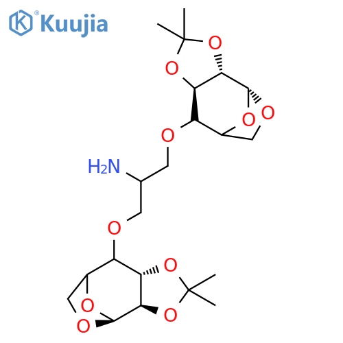 1,3-Bis-(1,6-anhydro-2,3-O-isopropylidene-b-D-mannopyranose-4-yloxy)-2-propylamine structure