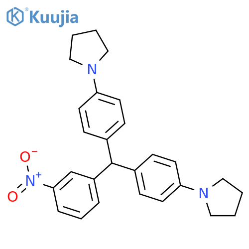 Pyrrolidine, 1,1'-[[(3-nitrophenyl)methylene]di-4,1-phenylene]bis- structure