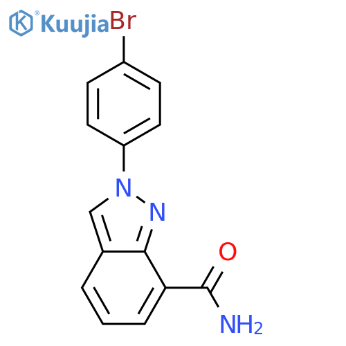2-(4-Bromophenyl)-2H-indazole-7-carboxamide structure