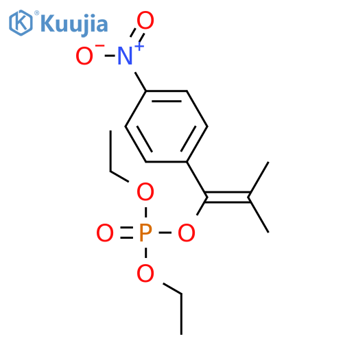 Phosphoric acid, diethyl 2-methyl-1-(4-nitrophenyl)-1-propenyl ester structure