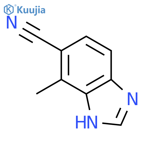 1H-Benzimidazole-6-carbonitrile, 7-methyl- structure