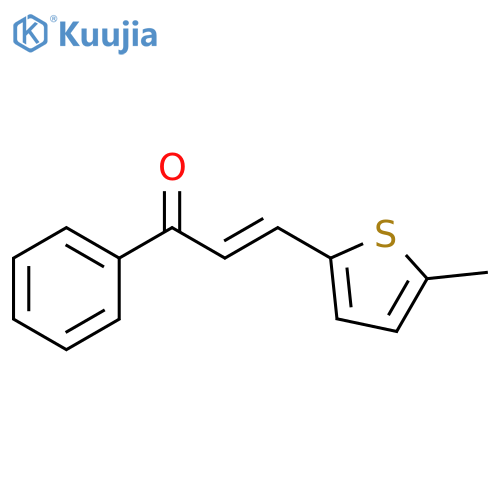 (2E)-3-(5-methylthiophen-2-yl)-1-phenylprop-2-en-1-one structure