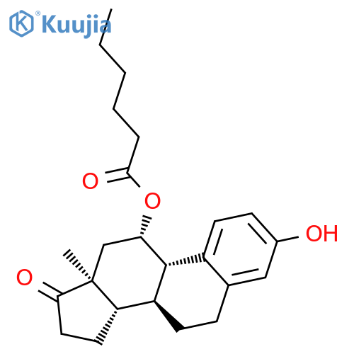 Estra-1,3,5(10)-trien-17-one, 3-hydroxy-11-[(1-oxohexyl)oxy]-, (11b)- structure