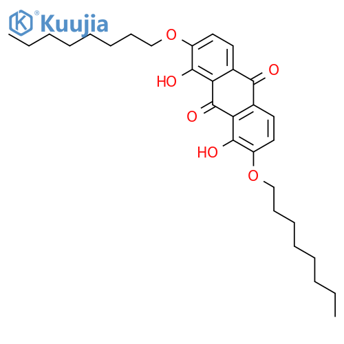 9,10-Anthracenedione, 1,8-dihydroxy-2,7-bis(octyloxy)- structure