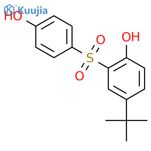 Phenol, 4-(1,1-dimethylethyl)-2-[(4-hydroxyphenyl)sulfonyl]- structure