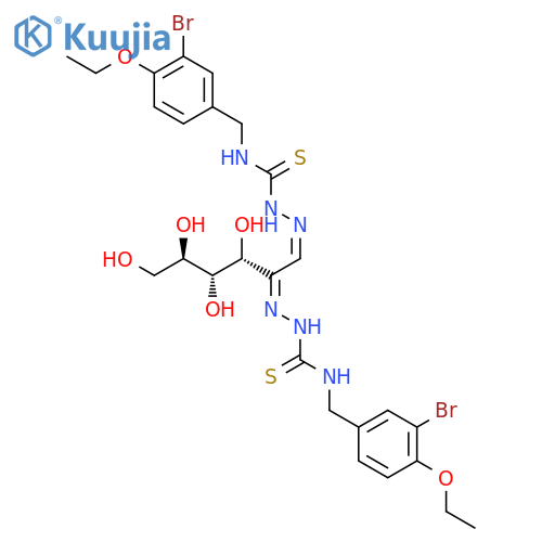 D-arabino-Hexos-2-ulose,bis[[[[(3-bromo-4-ethoxyphenyl)methyl]amino]thioxomethyl]hydrazone] (9CI) structure
