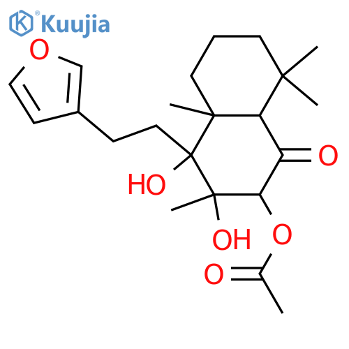 (+)-2-Acetyloxy-4-[2-(3-furanyl)ethyl]-3,4,4a,5,6,7,8,8a-octahydro-3,4-dihydroxy-3,4a,8,8-tetramethylnaphthalen-1(2H)-one structure