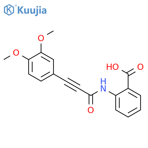 Benzoic acid, 2-[[3-(3,4-dimethoxyphenyl)-1-oxo-2-propynyl]amino]- structure