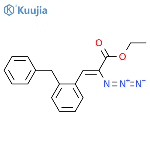 2-Propenoic acid, 2-azido-3-[2-(phenylmethyl)phenyl]-, ethyl ester, (Z)- structure