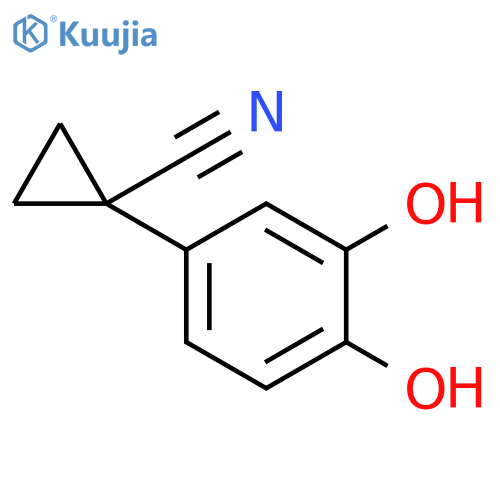 1-(3,4-dihydroxyphenyl)cyclopropane-1-carbonitrile structure