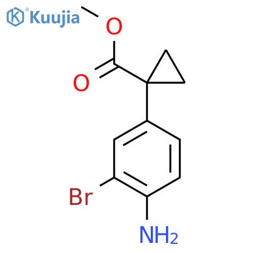 Methyl 1-(4-amino-3-bromophenyl)cyclopropanecarboxylate structure